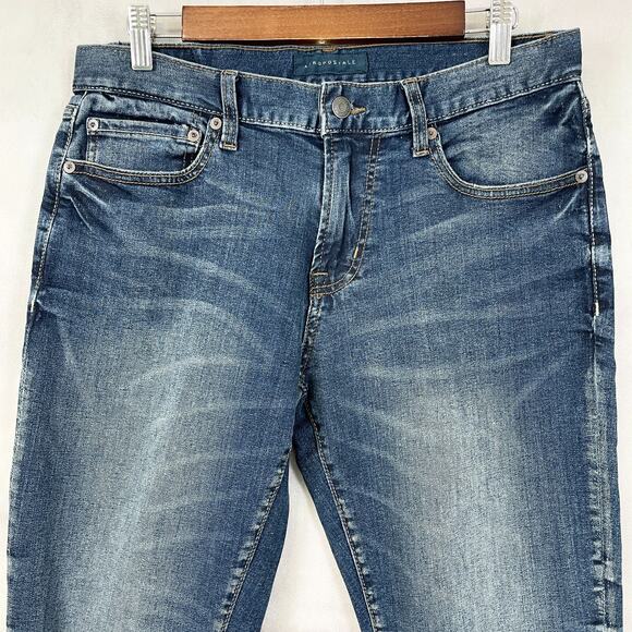 Aeropostale Mens Jeans Slim Dark Wash Destroyed Stretch Street Grunge Distressed - Picture 4 of 12